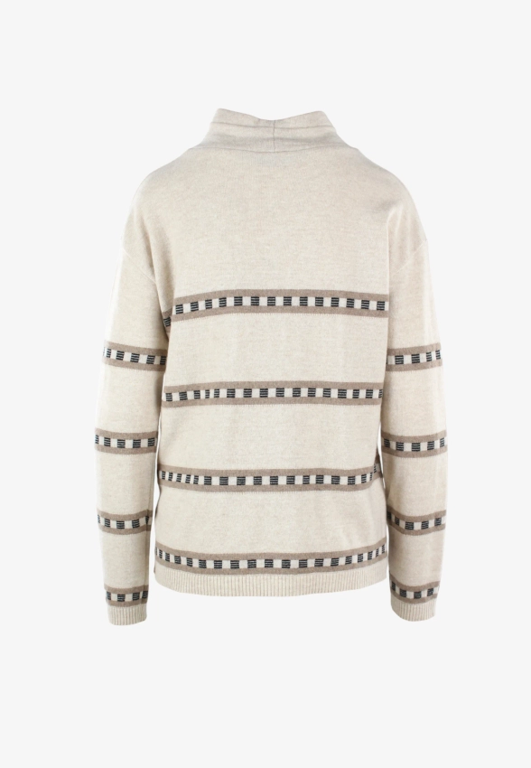 PÓŁGOLF DAMSKI Z MIESZANKI WEŁNY I WISKOZY MAIN & LAND A842