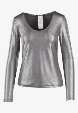 BŁYSZCZĄCA BLUZKA DAMSKA Z DŁUGIM RĘKAWEM PENNYBLACK ILARE