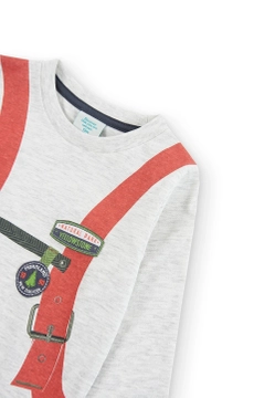 T-SHIRT CHŁOPIĘCY Z DŁUGIM RĘKAWEM I NASZYWKAMI BOBOLI 325077