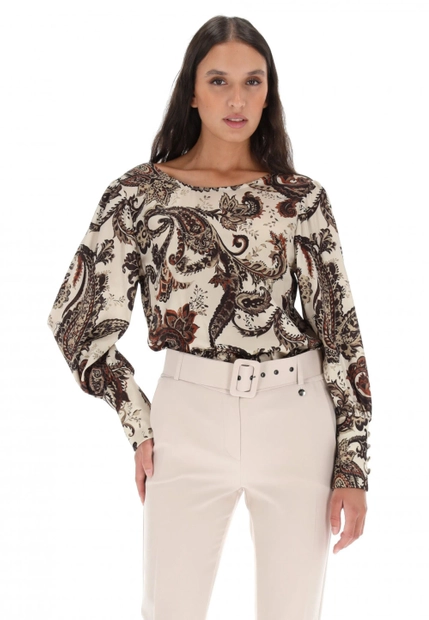 WZORZYSTA BLUZKA DAMSKA EKS CS7016 Y55