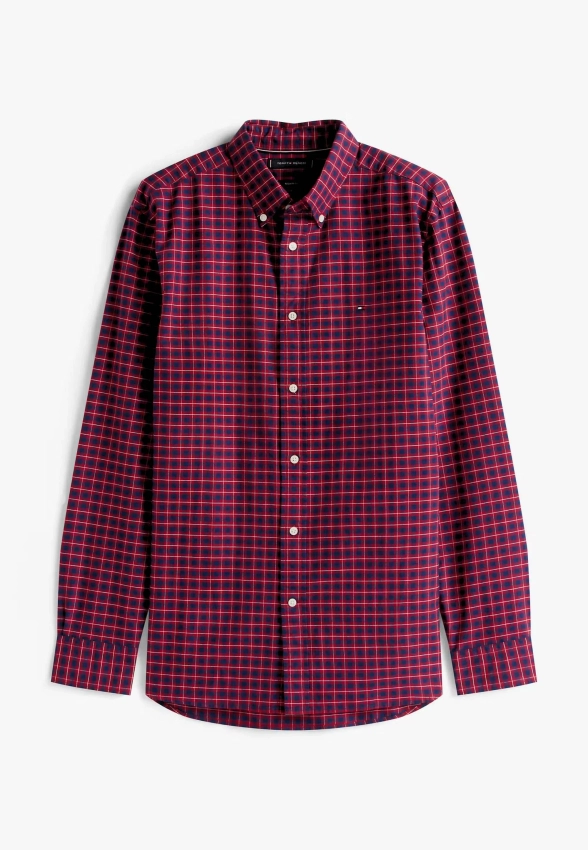KOSZULA MĘSKA Z DŁUGIM RĘKAWEM W KRATĘ TOMMY HILFIGER MW0MW40467