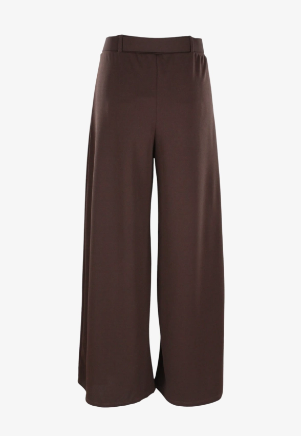 SPODNIE DAMSKIE Z SZEROKĄ NOGAWKĄ I PASKIEM HAILYS JUS-25613