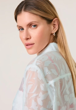 LEKKA MARYNARKA DAMSKA W KAWIATOWY WZÓR TAIFUN 730312-11140