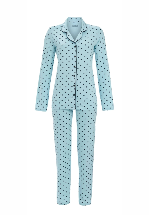 PIŻAMA DAMSKA W KROPKI ZAPINANA NA GUZIKI RINGELLA 5511248