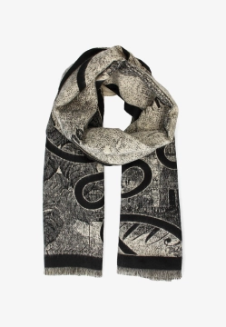 SZAL DAMSKI Z WISKOZY I WEŁNY Z FRĘDZLAMI YINQ1640