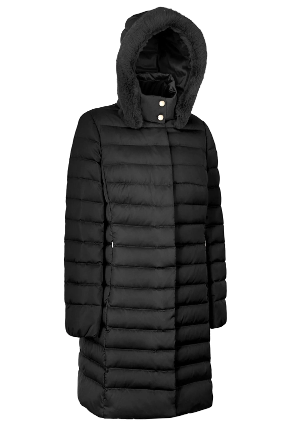 PIKOWANY PUCHOWY PŁASZCZ DAMSKI GEOX W5626H T3122