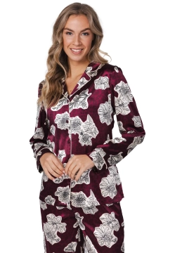 SATYNOWA PIŻAMA DAMSKA ZAPINANA NA GUZIKI PASTUNETTE 121252-210-3