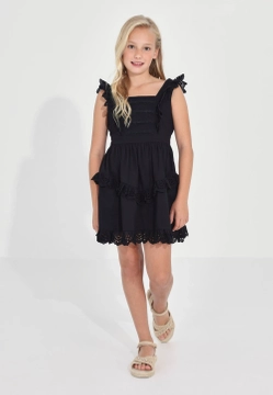 BAWEŁNIANA SUKIENKA Z AŻUREM DLA DZIEWCZYNKI MAYORAL 6918