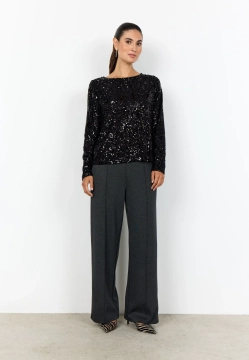 BLUZKA DAMSKA Z DŁUGIM RĘKAWEM OZDOBIONA CEKINAMI SOYACONCEPT 27322