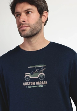 BAWEŁNIANA PIŻAMA MĘSKA Z DŁUGIM RĘKAWEM ADMAS 63751