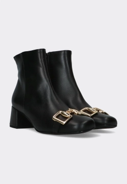 SKÓRZANE BOTKI DAMSKIE NA OBCASIE HOGL 6-104130