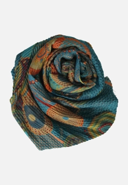 SZAL DAMSKI PRZEPLATANY METALICZNĄ NICIĄ COVERI COLLECTION 252201