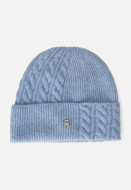 CZAPKA DAMSKA Z DOMIESZKĄ WEŁNY TOMMY HILFIGER AW0AW17784C