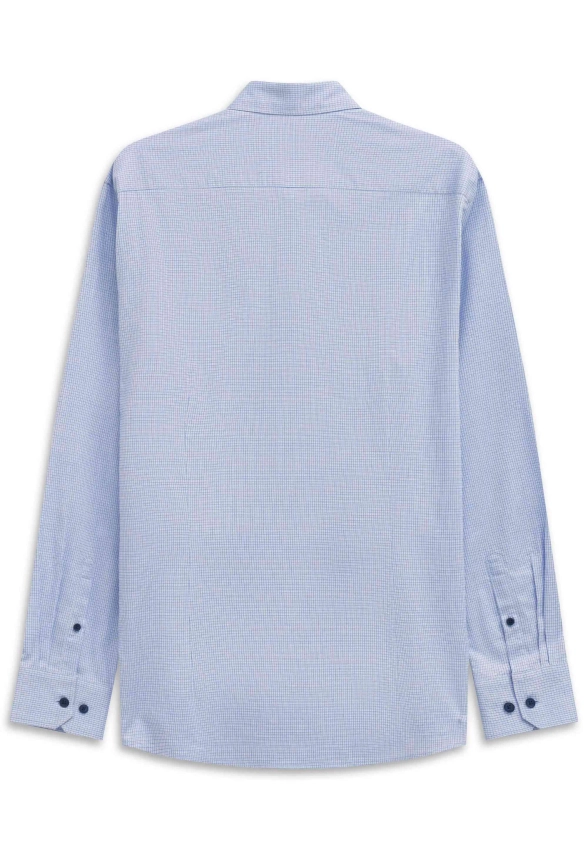 KOSZULA MĘSKA Z DŁUGIM RĘKAWEM W DROBNĄ KRATĘ BUGATTI 9350 88407D