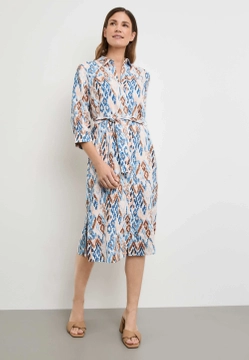 SUKIENKA DAMSKA Z LNU Z PASKIEM GERRY WEBER 285054-66448