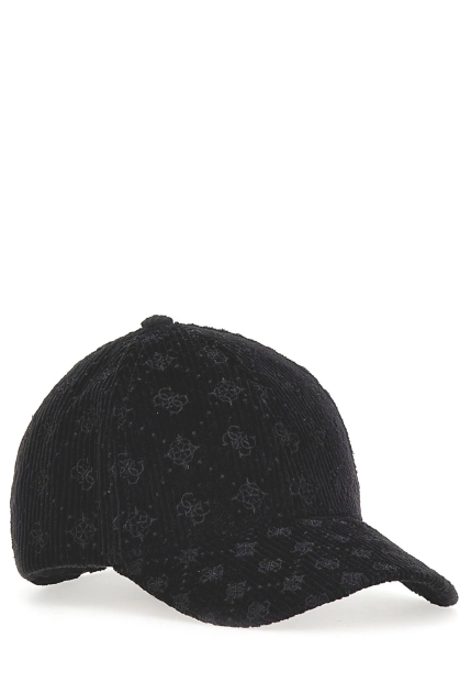 SZTRUKSOWA CZAPKA  Z DASZKIEM Z LOGO 4G PEONY GUESS AW5391 POL01