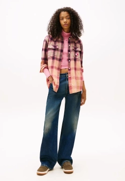 KOSZULA DAMSKA W KRATĘ Z DŁUGIM RĘKAWEM TOMMY JEANS DW0DW21456