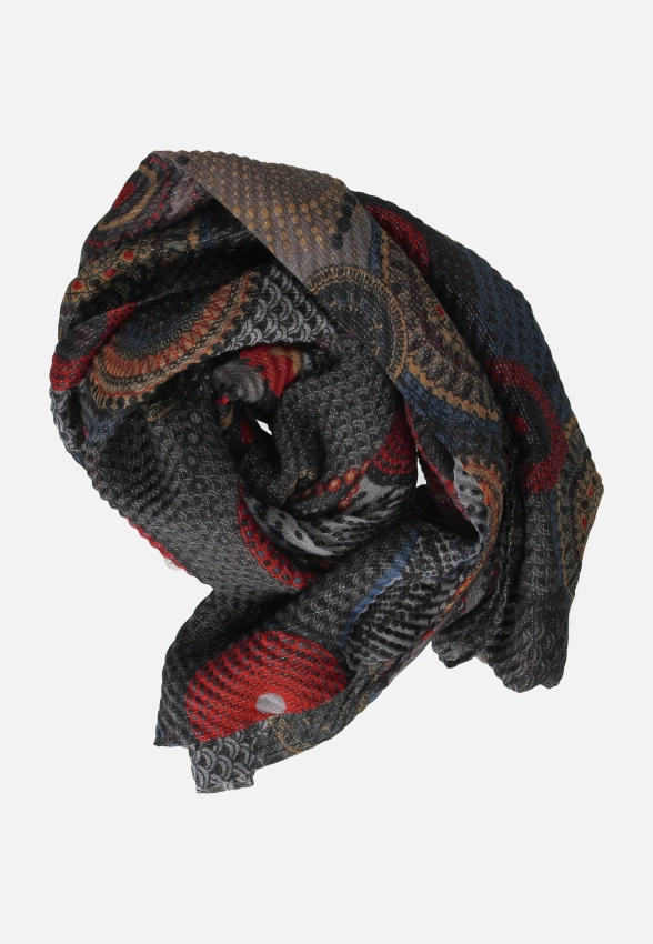 SZAL DAMSKI PRZEPLATANY METALICZNĄ NICIĄ COVERI COLLECTION 252201