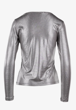 BŁYSZCZĄCA BLUZKA DAMSKA Z DŁUGIM RĘKAWEM PENNY BLACK ILARE