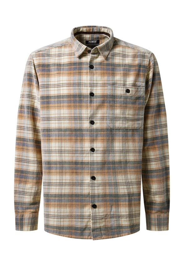 KOSZULA MĘSKA Z DŁUGIM RĘKAWEM W KRATĘ PIONIEER P1 40247 0000