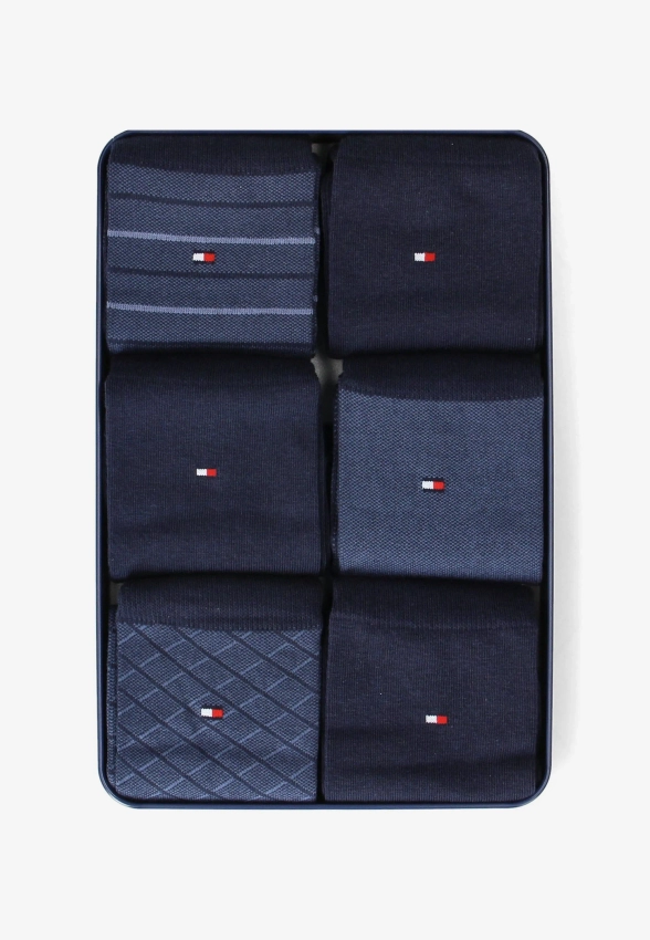 SKARPETY WYSOKIE 6 PAR W PUDEŁKU PRODUCENTA TOMMY HILFIGER 701235373C