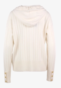 SWETER DAMSKI Z KAPTUREM Z DOMIESZKĄ WEŁNY WISKOZY I KASZMIRU PENNY BLACK ZENA