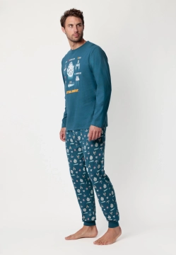 BAWEŁNIANA PIŻAMA MĘSKA Z DŁUGIM RĘKAWEM ADMAS Z KOLEKCJI STAR WARS 63499