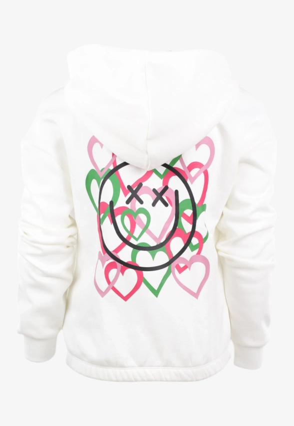 BLUZA DZIEWCZĘCA Z KAPTUREM I NADRUKIEM NA PLECACH ONLY 1535805