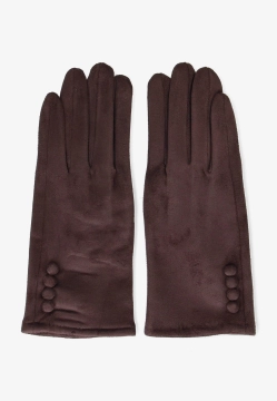 RĘKAWICZKI DAMSKIE Z WISKOZY Z OZDOBNYMI GUZIKAMI YINH1303