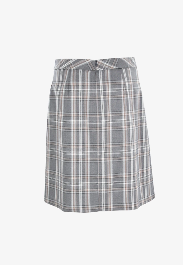 SPÓDNICA DAMSKA W KRATĘ Z DOMIESZKĄ WISKOZY VIVACE P22115-C