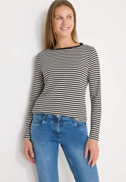 T-SHIRT DAMSKI W PASY CECIL 1 324532