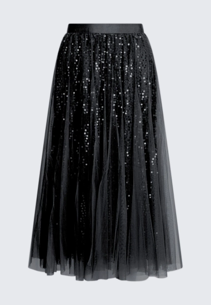 TIULOWA SPÓDNICA DAMSKA Z CEKINAMI ARTIGLI ACGO003581