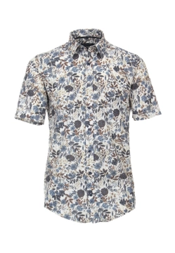 WZORZYSTA KOSZULA MĘSKA Z KRÓTKIM RĘKAWEM Z KOLEKCJI CASAMODA 934074000