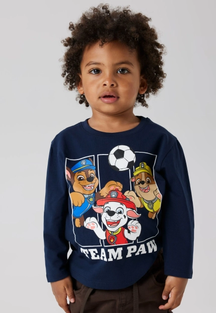 T-SHIRT CHŁOPIĘCY Z DŁUGIM RĘKAWEM Z NADRUKIEM PSI PATROL NAME IT 13245003