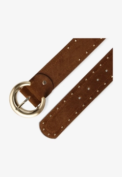 SZEROKI PASEK DAMSKI OZDOBIONY ĆWIEKAMI CTLD-745