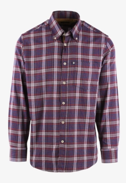 BAWEŁNIANA KOSZULA MĘSKA Z DŁUGIM RĘKAWEM W KRATĘ ASCOT SPORT 15284209