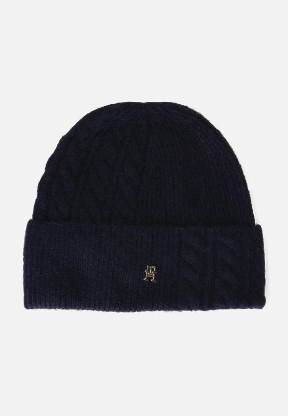 CZAPKA DAMSKA Z DOMIESZKĄ WEŁNY TOMMY HILFIGER AW0AW17784C