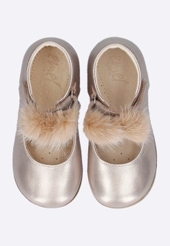 BALERINY DZIEWCZĘCE SKÓRZNE ZAPINANE NA RZEP EMEL ES 2047C