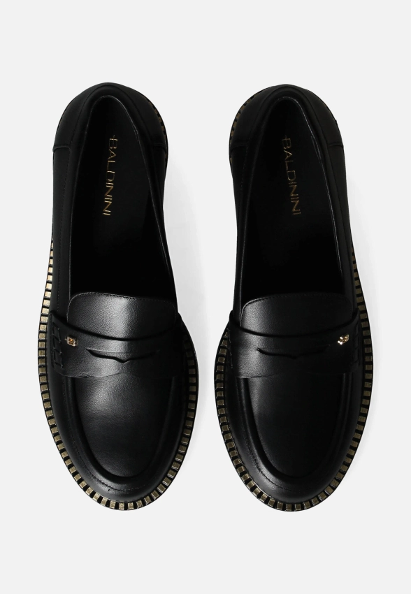 SKÓRZANE MOKASYNY DAMSKIE D6B407P1VTBR