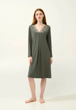 KOSZULA NOCNA Z MICROMODALU Z KORONKĄ VAMP 23122