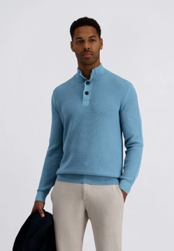 SWETER MĘSKI ZE STÓJKĄ ZAPINANĄ NA GUZIKI PIERRE CARDIN C5 51756 5105