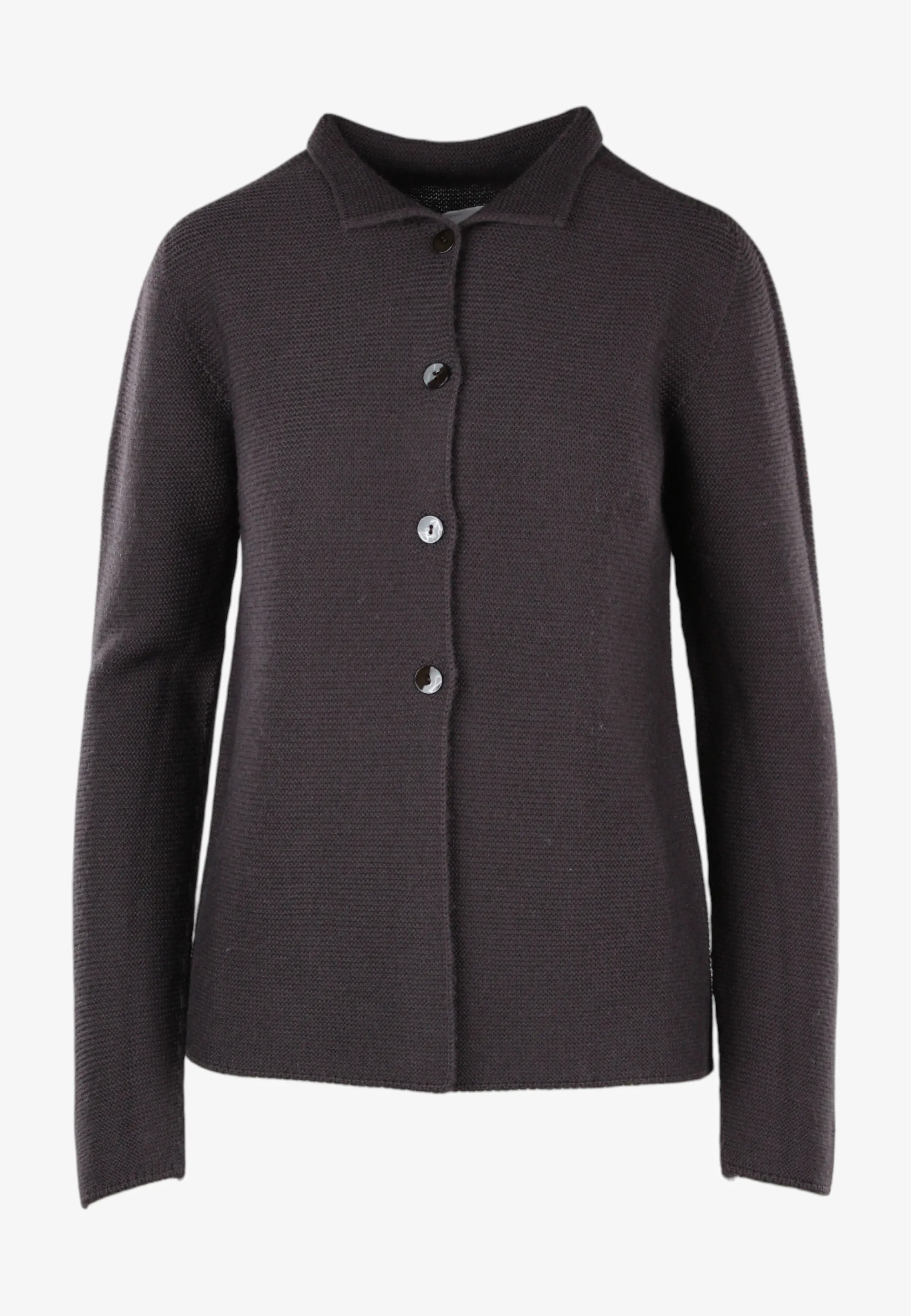 WEŁNIANY SWETER DAMSKI ZAPINANY NA GUZIKI UNA SU 10 114 MERINO