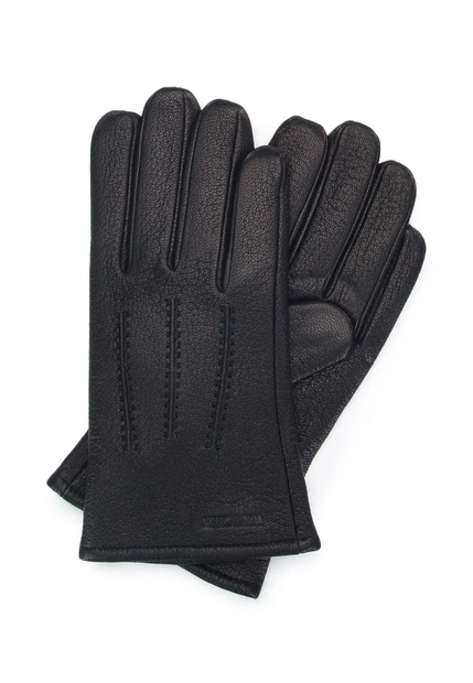 SKÓRZANE MĘSKIE RĘKAWICZKI Z WEŁNIANYM WNĘTRZEM WITTCHEN 44-6-703-1