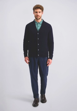 ROZPINANY SWETER MĘSKI Z DOMIESZKĄ WEŁNY PIERRE CARDIN C5 51608 5122