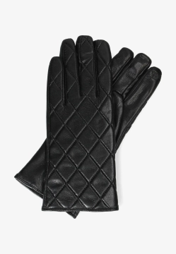 PIKOWANE RĘKAWICZKI DAMSKIE Z MIĘKKIEJ SKÓRY EKOLOGICZNEJ DIANA & CO FIRENZE DND8636