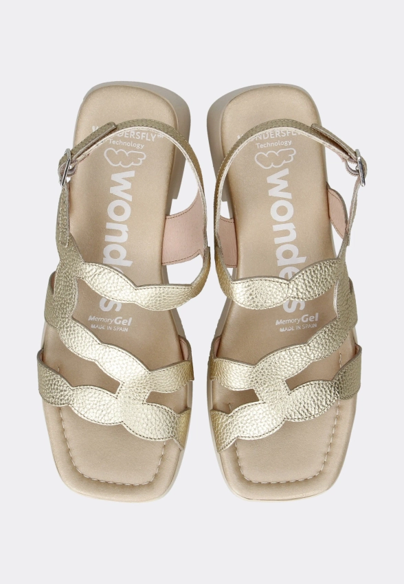 SKÓRZANE SANDAŁY DAMSKIE WONDERS D-1020