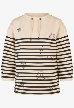 BLUZA DAMSKA W PASY Z RĘKAWEM 3/4 BARABARA LEBEK 37670052