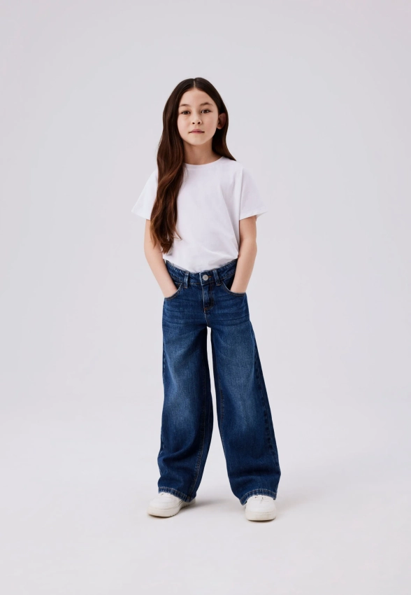 JEANSY DZIEWCZĘCE Z SZEROKIMI NOGAWKI NAME IT 13230733