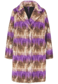 KRÓTKI PŁASZCZ DAMSKI ZE SZTUCZNEGO FUTERKA SAMOON 550515-21631