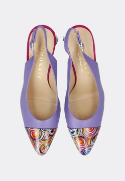 SKÓRZANE CZÓŁENKA DAMSKIE Z ODKRYTĄ PIĘTĄ BRUNATE 70335